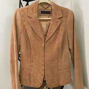 Suede Beaded Dana Bachman Jacket